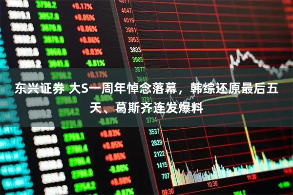 东兴证券 大S一周年悼念落幕，韩综还原最后五天、葛斯齐连发爆料