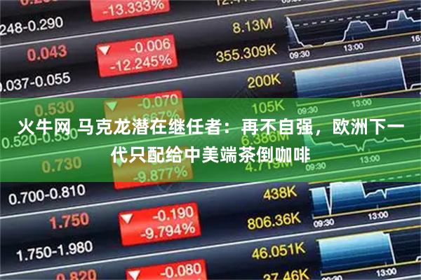 火牛网 马克龙潜在继任者：再不自强，欧洲下一代只配给中美端茶倒咖啡