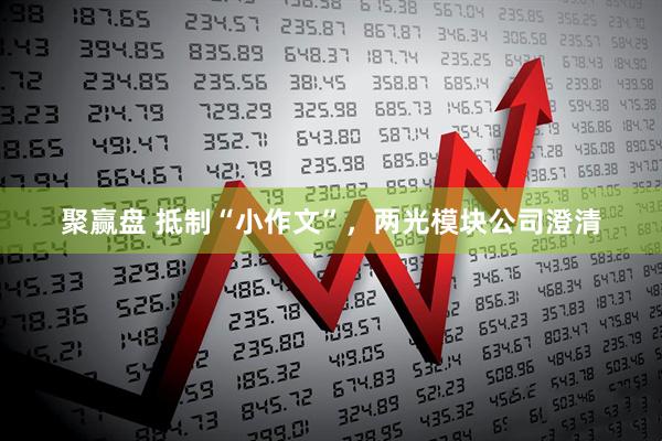聚赢盘 抵制“小作文”，两光模块公司澄清