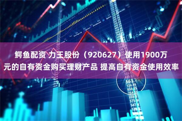 鳄鱼配资 力王股份（920627）使用1900万元的自有资金购买理财产品 提高自有资金使用效率