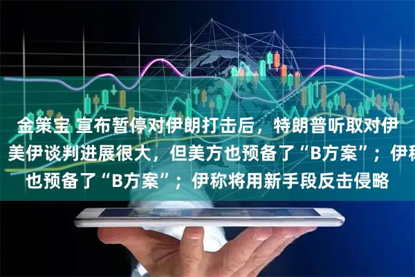金策宝 宣布暂停对伊朗打击后，特朗普听取对伊军事行动方案；万斯：美伊谈判进展很大，但美方也预备了“B方案”；伊称将用新手段反击侵略