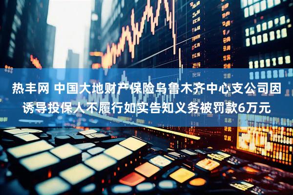 热丰网 中国大地财产保险乌鲁木齐中心支公司因诱导投保人不履行如实告知义务被罚款6万元